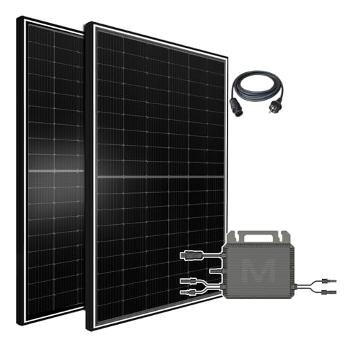 Balkonkraftwerk 1000W Solaranlage Komplettset mit 800W Marstek Micro Wechselrichter WiFi, 2X...