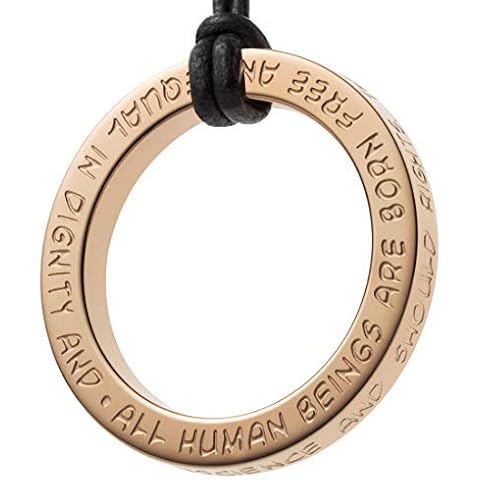 GILARDY GHR-P3RG Colgante Derechos Humanos Acero Inoxidable Oro Rosa Cover