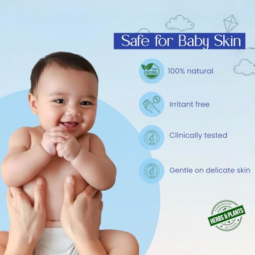 Image of Natural Baby Massage Oil with Olive & Sesame Oil | 100% Natural, Toxin Free, Dermatologically Tested | Powered by 18 Herbs & Oils for Gentle Baby Massage (0+ Months, 100ml)