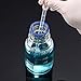 Patelai 4 Pieces Glass Round Media Storage Glass Bottles Borosilicate Media Bottles with GL45 Blue Screw Cap for Lab Water Reagent Liquids(250 ml)