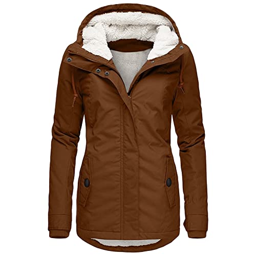 Manteau en coton polaire chaud veste d'hiver longue anti-froid à capuche