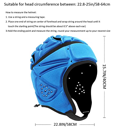 Acehsop Soft Helmet Rugby Headguards 7v7 Rugby Helmet Soft Shell Helmet Soccer Head Protector