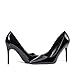 Elisabet Tang High Heels, Womens Pointed Toe Slip on Stilettos Party Wedding Pumps Basic Shoes All Black 8