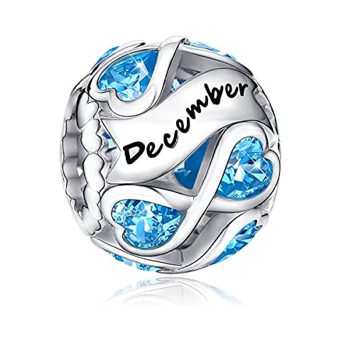 Abalorio de plata de ley 925 con piedra natal de infinito para mujer Cover