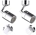 KAMEUN 720 Aireador De Grifo , 2 Grifo Universal Dispositivo de Extensión de Rociador Filtro, 2 Modos Filtro de Grifo Giratorio para Cocina, Cuarto del baño (720°)