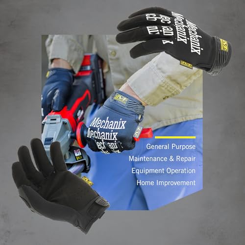 Image of Mechanix Wear Original Work Gloves - Multi-Purpose Outdoor Work Gloves - Secure Fit - Durable & Machine Washable - Breathable & Comfortable - X-Small - Black