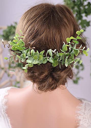 Fiddy898 Wedding Bridal Comb Camellia Hair Comb Ranunculus Green Leaf Floral Clip Headpiece 2033 #TOP2