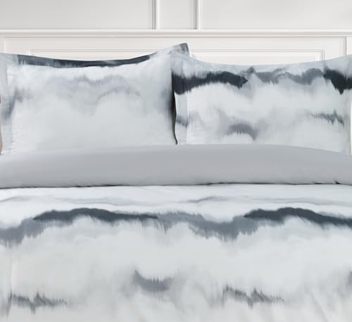 Majestic Giftware Madison Linen 6 Pcs Queen Size Duvet Bedding Set (BL512-Q) | Frosty Bliss 300 TC 100% Cotton Sateen | 1 Fitted Sheet, 1 Duvet, 4 Pillowcases - Ritz Collection