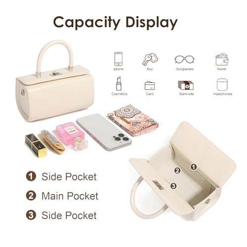 Women's Leather Shoulder Bag, Designer Inspired Structured Tote Purse, Genuine Leather Handbag with Dual Adjustable Straps4