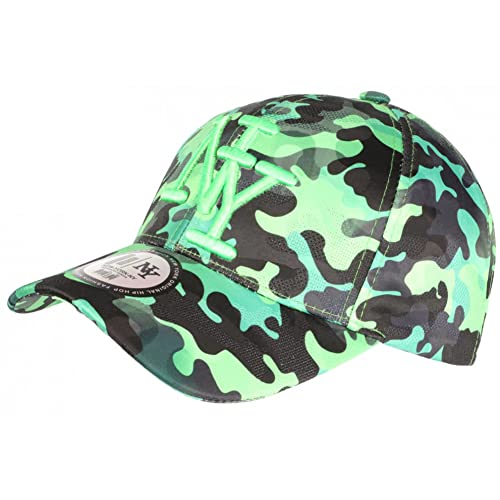 Hip Hop Honour Casquette Enfant Camouflage Verte et Grise NY Baseball Kyska 7 a 12 Ans - Taille: Taille Unique - Couleur: Vert - Garçon