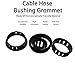 Cable Snap Bushing Grommets,ULIFESTAR Snap in Cable Grommets Kits,Black Nylon Snap in Cable Grommet Protector,Cable Snap Hole Plugs for Cable Snap Bushing Insulated Protection