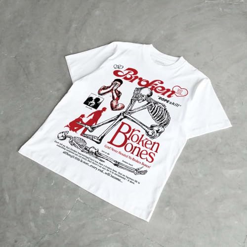 Image of DopeSkill Graphic Tee Streetwear Hip Hop Hypebeast Street Style Unisex T-Shirt Sneaker Colour Matching Shirts Horror Skeleton