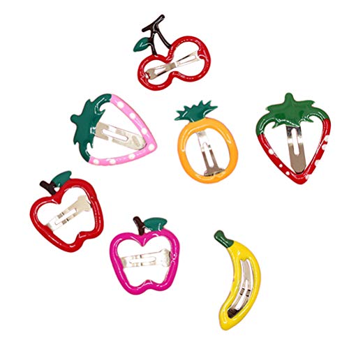 Lurrose 14 piezas pinzas para cabello con diseño frutal miniatura 5