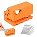 iayokocc Cardboard Cutter for Cat Scratchers with 10pcs Blade, 3D Printed Kitten Shaped Cardboard Cutter for Cats Lovers, Handheld DIY Cat Scratcher Tool(Orange)