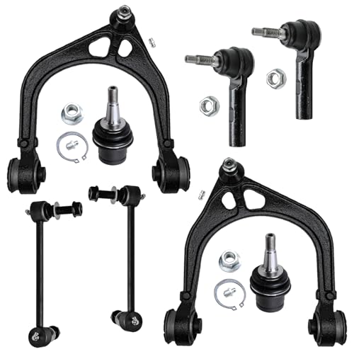 Image of Detroit Axle - RWD Front End Kit for Chrysler 300 Dodge Challenger Charger Magnum 2 Upper Control Arms with Ball Joints 2 Stabilize Sway Bars 2 Outer Tie Rods 2 Lower Ball Joints Replacement