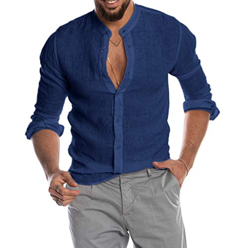 SANFASHION - Pantalón de deporte para hombre, informal, patchwork bodyworking A- Bleu XXL