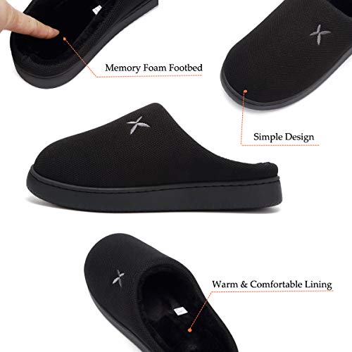 Buy House Slippers for Men Black Memory Foam Shoes Women Indoor Slipper