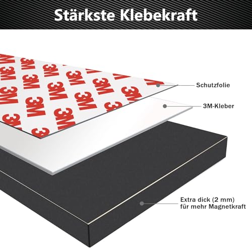 GothicBride Magnetband Selbstklebend, 3M Magnetklebeband Stark Metallband Extra Breit Magnetstreifen Magnet Klebeband, Magnetic Tape für Messer Whiteboard Werkzeug