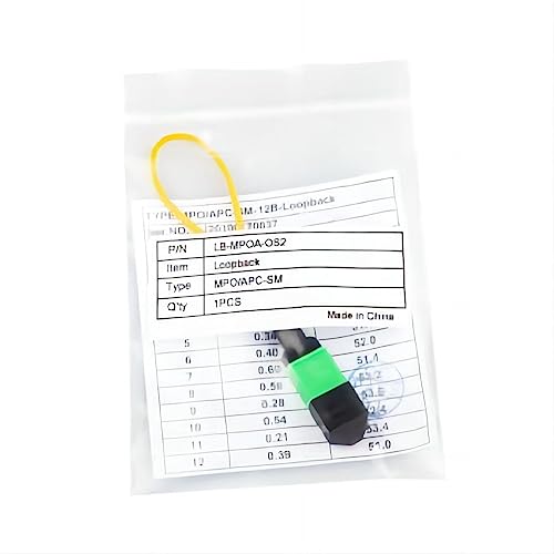 Image of 10Gtek 12-Core MPO Loopback Cable, OS2 Single-Mode 9 /125um, Female APC Connector for QSFP+ Transceiver & Network Testing