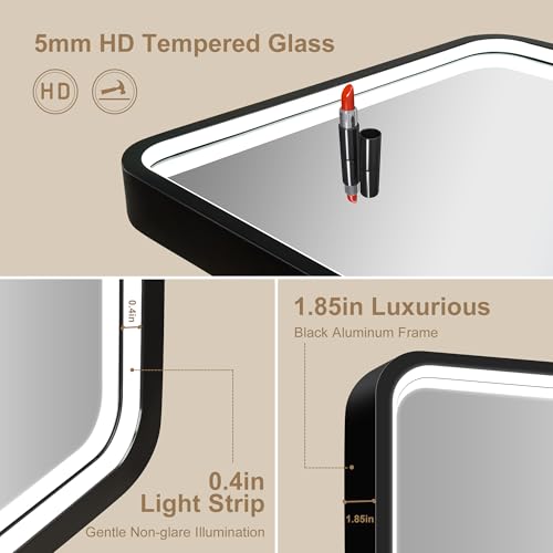 LED-Bathroom-Mirror-with-Lights-24x32-Wall-Mounted-with-Bluetooth-Speaker-Anti-Fog-3-Colors-Dimmable-Light-Waterproof-Black-Framed