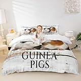 Meerschweinchen-Bettbezug für Kinder und Jungen, Kawaii, niedliches Tier-Bettwäsche-Set...