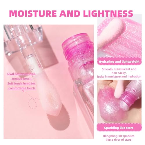Color Changing Lip Oil, Warm Temperature Color Changing Moisturizing Lip Gloss Lip Oil Moisturizing Lip Oil, Rich Gloss Long Lasting Moisture, Big Brush Color Changing Lip Oil - Image 8