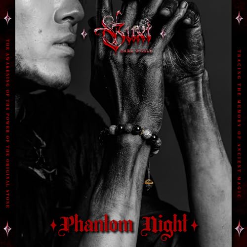 GUXI-Phantom Night Obsidian Mens Bracelet with Adjustable Rope Gemstone Beads Handmade Lava Rock Protection Bracelet Stainless Steel Bracelet Gifts for Men3