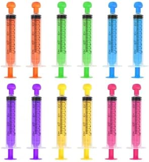 12 piezas 10 ml Jeringas de plástico con tapa, Jeringa reutilizable sin aguja, Jeringas de laboratorio selladas individualmente y estériles con medición, para alimentación animal, riego de plantas