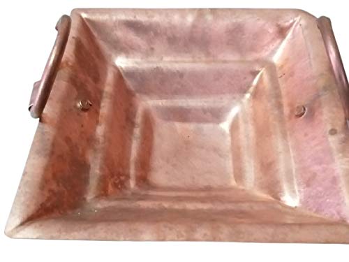 Samast Brand Presents Copper Hawan Kund for Small Hawan and Navratri Puja Jot (Size 6 Inch, Weight 140 Gm)
