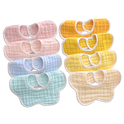 Image of Baby Bibs Muslin Drool Teething Drooling Bibs for Baby Girl Boy Muslin Cotton