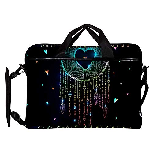 Sacoche pc 14'' 15'' attrape-rêves scintillant cœur protège vos projets avec douceur
