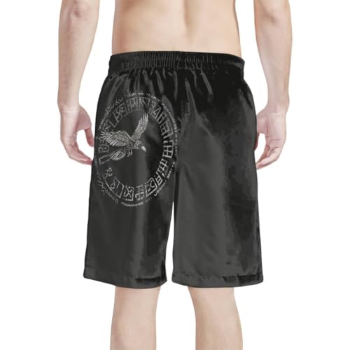 GLUDEAR Men's 3D Print Casual Classic Drawstring Loose Trunks Boardshort Shorts2