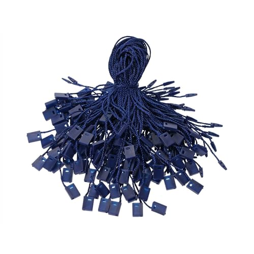 1000Pcs Hang Tag String, 7 Inch Nylon Snap Lock Pin Loop Plastic Tag Fastener Hook Ties Clothing Price Tag Rope Easy and Fast to Attach (Blue)