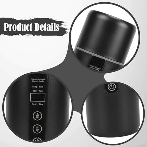 Taza Calefactora para Auto Acero Inoxidable con Display Negro miniatura 3