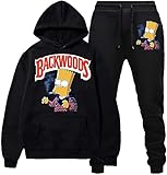 WUHONZS Unisex S-Impson Backwoods Hoodie and Sweatpants Suit Fashion Casual Sweatshirts Suit Hoodies Tracksuit for Man Woman, XX-Large