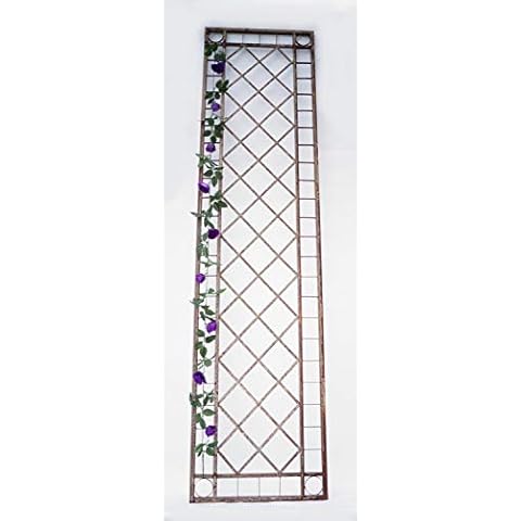 Gabella Metall Eisen Rankgitter Spalier Rankhilfe Wandgitter Meran 60/240 Rost Roh Cover
