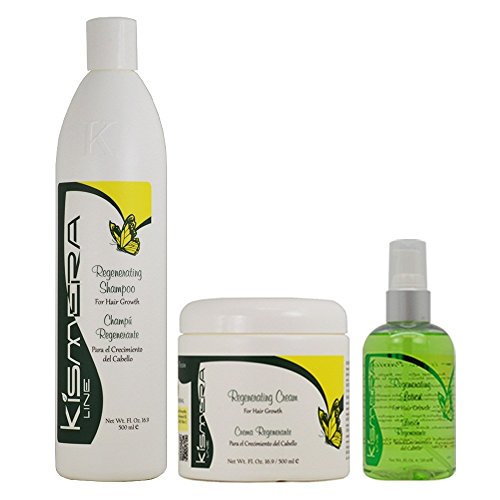 Kismera Line Regenerating Shampoo & Cream 16oz & Lotion 4oz Set