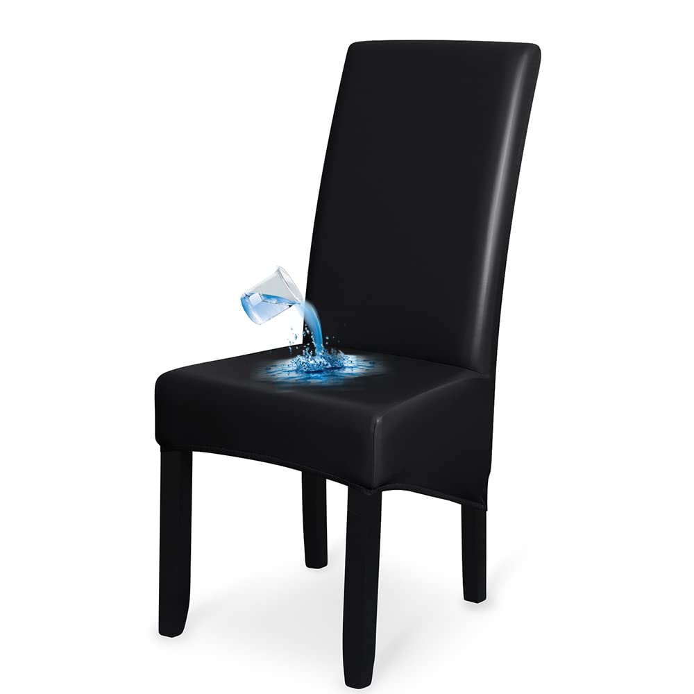 Bestenrose XL Dining Room Chair Cover Set of 2 4 6 PU Chair Covers