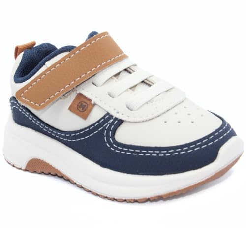 Tênis Bebê Molekinho Casual Menino - Off White e Marinho - 24