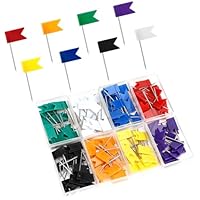 Fahnennadeln Bunt 160 Stück Fahnennadeln Bunt Reißzwecken für Pinnwand, Pins Für Pinnwand,Bulletin und Landkarten für Heim,Büro und Schule Landkarte Fotos für Heim,Büro und Schule Landkarte Fotos