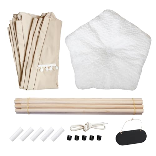 Whiwhi Tipi Zelt für Haustiere mit Doppelseitigem Kissen Hundezelt Abnehmbar und Waschbar Luxery Hundehöhle Katzenzelt und Haustierhäuser 60x60x70cm