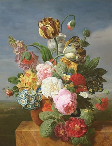 Bouquet de fleurs dans un vase Jan Frans Van Dael pour salon moderne