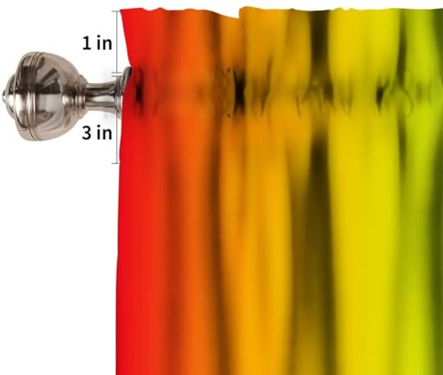 Image of Rainbow Window Valance Curtain, Abstract Colorful Rainbow Matching Art Theme Pleasant Atmosphere Window Valances Treatments for Kitchen Living Room Cafe Decor 54'x18', 1 Panel