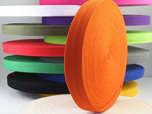 Cotton Twill Tape Herringbone Tape 1 Inch 100 Yards Cotton Twill Ribbon 20 Colors Mixed For Sewing Binding Gift Wrapping Craft Diy (1 Inch(2.5 Cm), Mixed Color) #TOP3