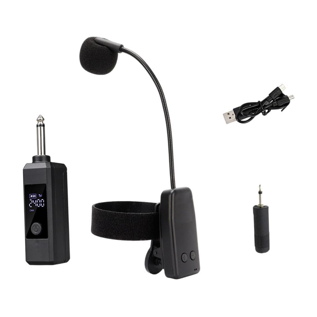 Sans Fil pour Saxophone, Multidirectionnel, avec Pince Détachable, Prise Jack 6,35 Mm et Récepteur Stable. Idéal pour Les Concerts et, 1 en 1
