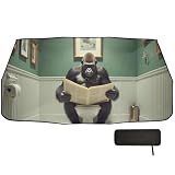 PYHZRYMX Gorilla Newspaper Foldable Car Windshield Sun Shade Umbrella, UV Protection...