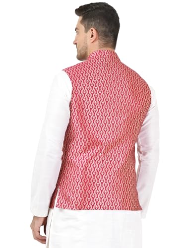 Image of Badoliya & Sons Men's Brocade Zari Nehru Jacket /Waist Coat
