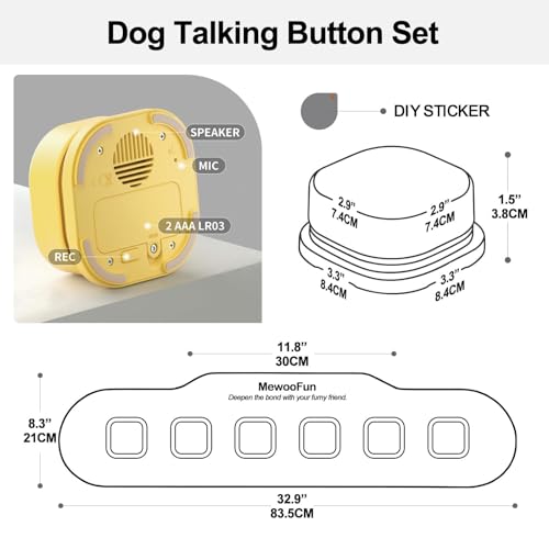 Bright Colorful Dog Training Buttons