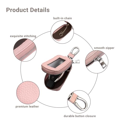 Image of Yuoyar Premium Leather Key Fob Case - Universal Car Key Holder