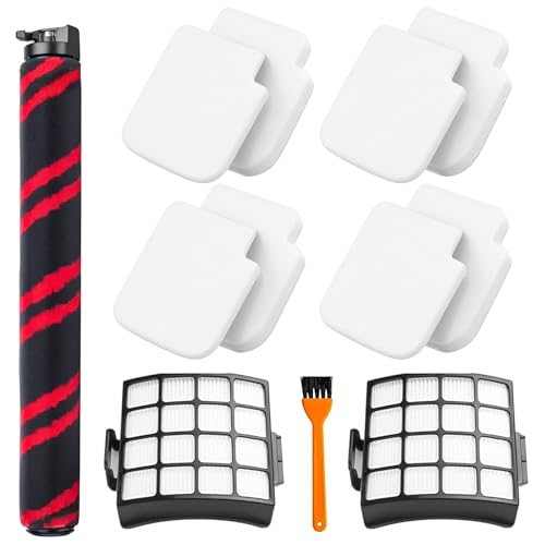 Replacement Filters for Shark Stratos AZ3002 AZ3000 AZ3000W DuoClean PowerFins Upright Vacuum Cleaner 1 Soft Brush Roller 2 Filters 4 Foam & Felt Filters 1 Cleaning Brush